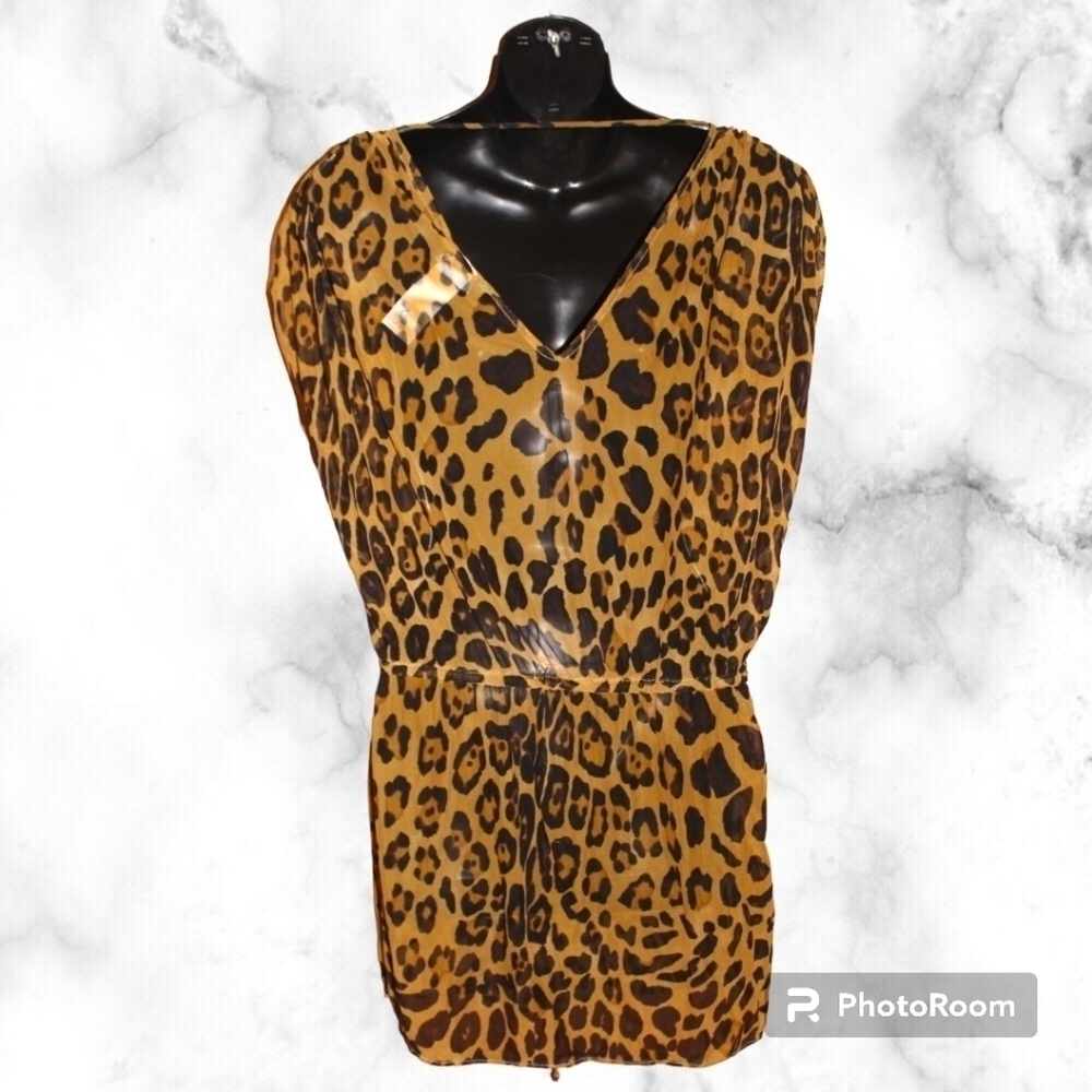 Lauren Ralph Lauren Leopard Print Beach Cover Up - Picture 2 of 5
